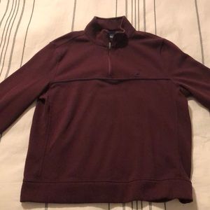 Mens Large Maroon Nautica Fleece Pullover